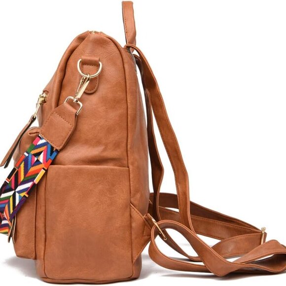 Women's Vegan Leather Backpack Purse Convertible Handbag Travel Bag - Picture 6 of 8